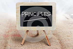 Principles, Motivational Words Quotes Concept