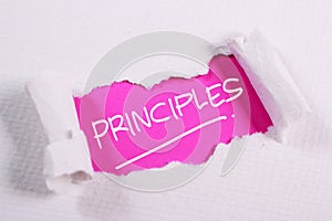 Principles, Motivational Words Quotes Concept