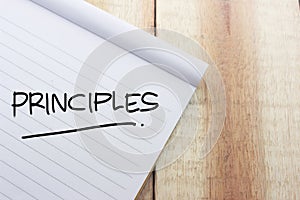 Principles, Motivational Words Quotes Concept