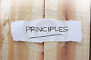 Principles, Motivational Words Quotes Concept