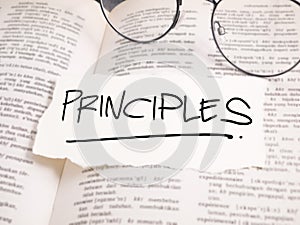 Principles, Motivational Words Quotes Concept