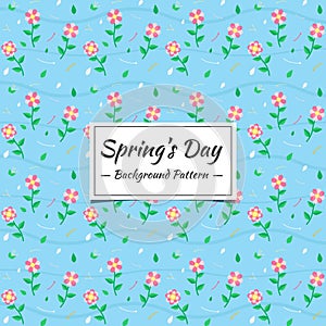Pring Seamless pattern with flowers