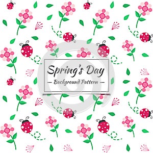 Pring Seamless pattern flowers