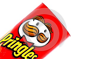 PRINGLES Original, Potato Chips on white background