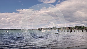 Prinsted harbour and pontoon.