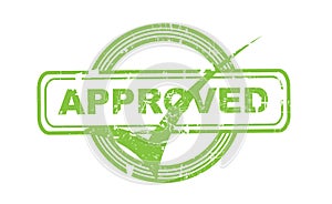 Approved rubber stamp. illustration on white background