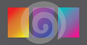 A4 Fading line pattern background set