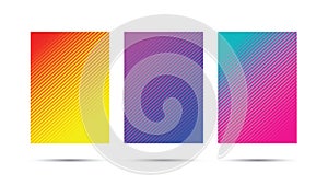 A4 Fading line pattern background set