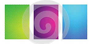 A4 Fading line pattern background set