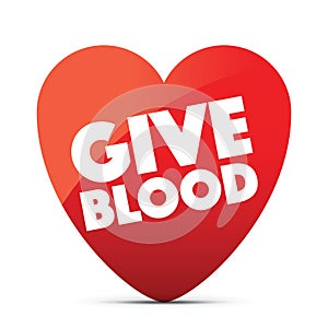 A give blood heart