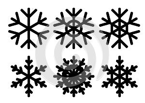 Snow flake vector shape for designs