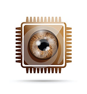 Realistic eyeball on a microchip