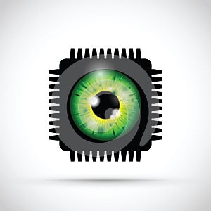 Realistic eyeball on a microchip