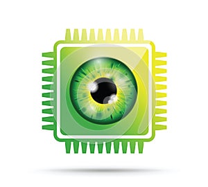 Realistic eyeball on a microchip