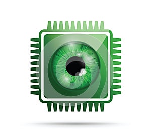 Realistic eyeball on a microchip