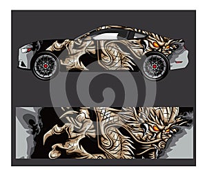 car And Vehicle nabstract racing graphic kit background for wrap and vinyl sticker photo