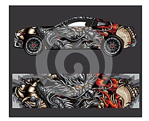 Car And Vehicle abstract racing graphic kit background for wrap and vinyl sticker photo