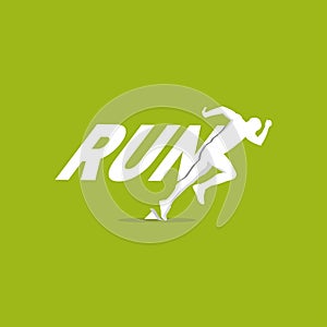 Run vector logo photo