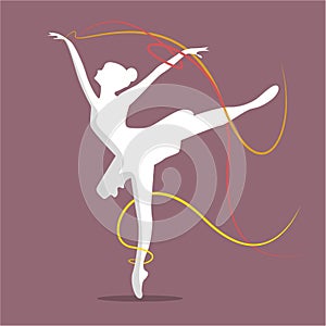 Ballerina vector logo photo