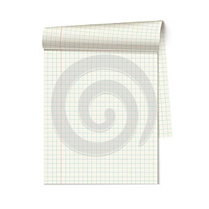 Vector blank notebook with curled page. - Vector