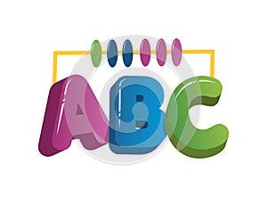 ABC blocks flat icon. Alphabet cubes with A,B,C letters in flat - VektÃÂ¶rPrint photo