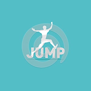 Jump logo vector photo