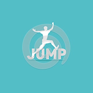 Jump logo vector