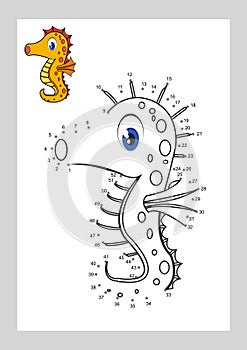 Connect the dots game and coloring pages learning free form shape printable vector on background photo