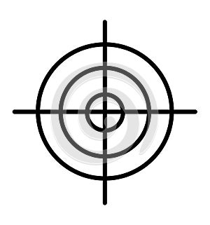 Focus icon line target symbol vector illustration isolated on white photo