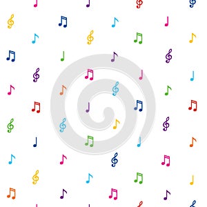 Seamless pattern with notes