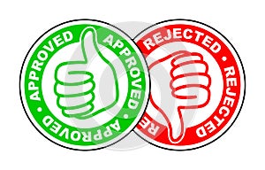 Thumbs up and down icon