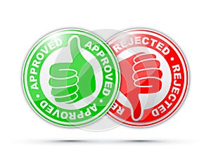 Thumbs up and down icon