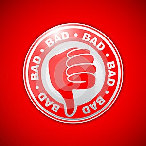 Bad thumbs down icon