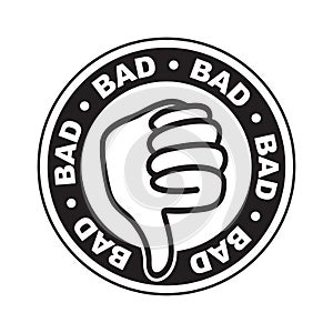 Bad thumbs down icon