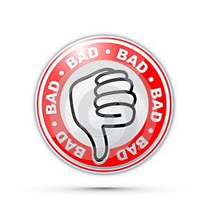 Bad thumbs down icon