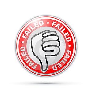 Failed thumbs down icon