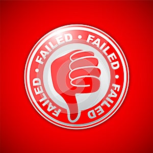 Failed thumbs down icon