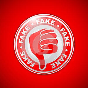 Fake thumbs down icon