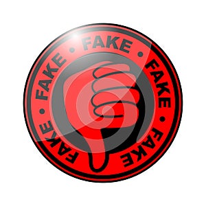 Fake thumbs down icon