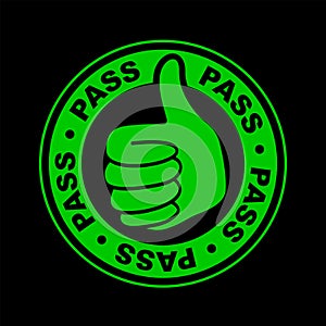 Pass thumbs up icon