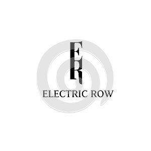 E, R letters vector logo design
