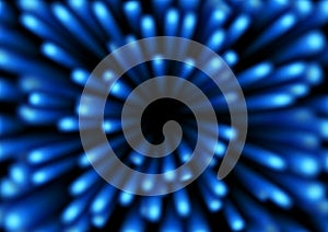 Blue glitter light raining