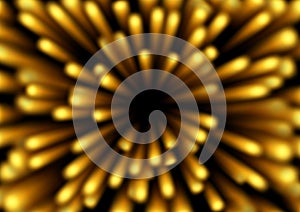 Gold glitter light raining