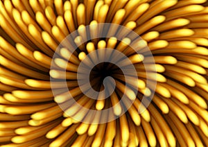 Gold glitter light raining