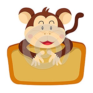 Illustrator of monkey label