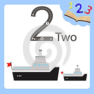 Illustrator of two number ferry