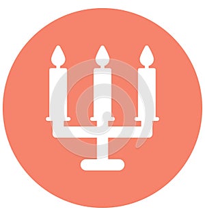 Candles Vector icon which can be easily modified or edit