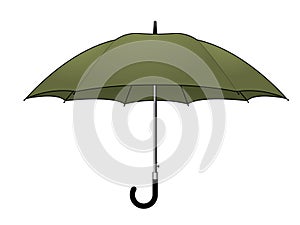 Olive Green Unbrella Rain for Template