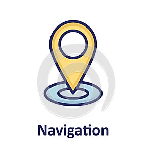 Map Pin Isolated Vector Icon which can easily modify or edit