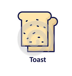Toast Isolated Vector Icon which can easily modify or edit